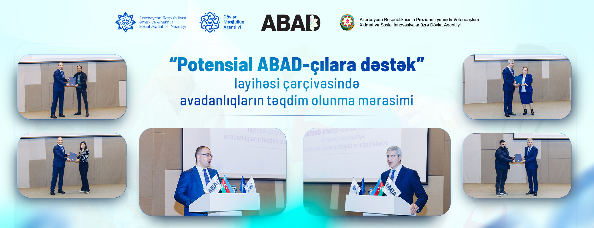 “Potensial ABAD-çılara dəstək” layihəsi çərçivəsində 23 nəfərə avadanlıqla təmin olunub